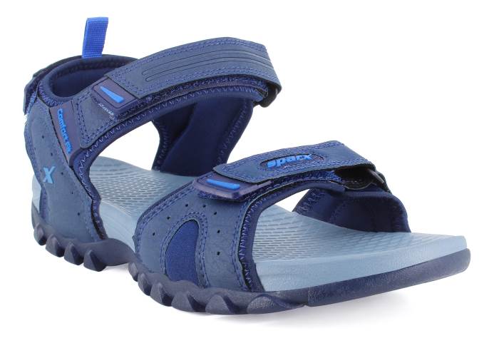 Sparx Brand Mens Casual Sports Sandal Backstrap SS-563 (Navy Blue/R.Blue)