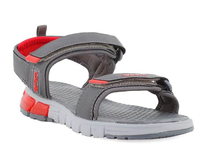 Sparx Brand Mens Casual Sports Sandal Backstrap SS-571(D.Grey/Red)