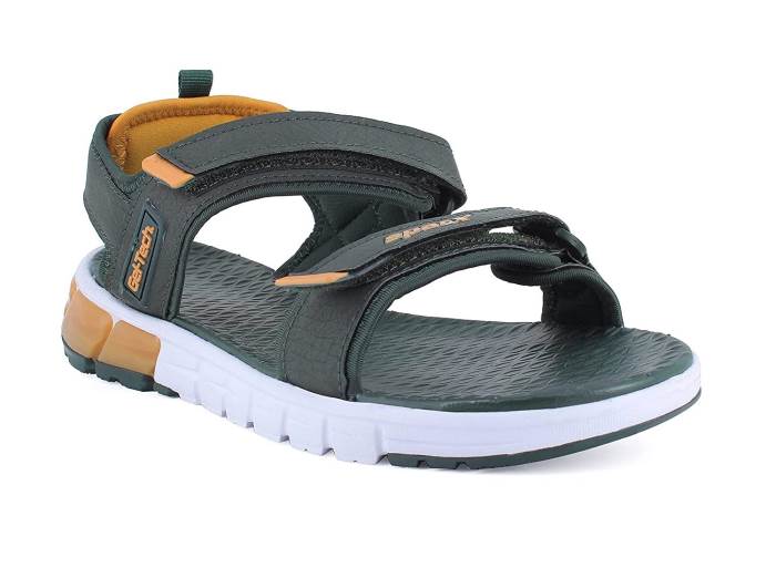 Sparx Brand Mens Casual Sports Sandal Backstrap SS-571(Ft.Green/Gold)