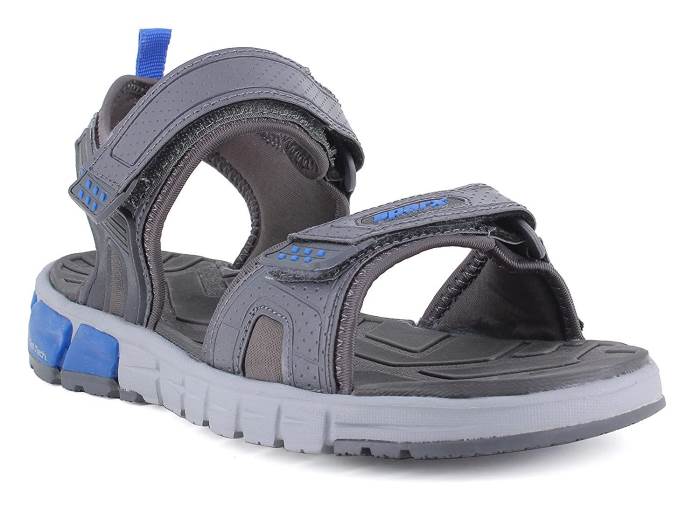 Sparx Brand Mens Casual Sports Sandal Backstrap SS-585 (D.grey/R.Blue)