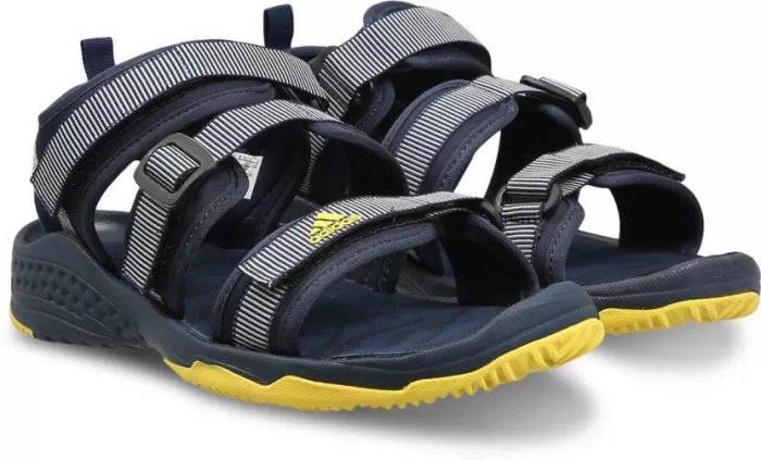 Adidas Brand Mens Casual Sports TERREX Sandal Backstrap Hopkar M GB2955 (Navy/Yellow)