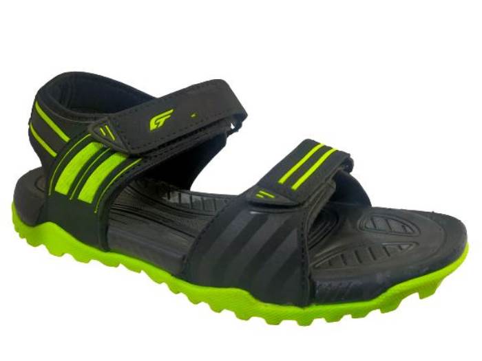 Bata Brand Men`s Foot Thrill Sports Sandal 861-6083 (Black/P.Green)