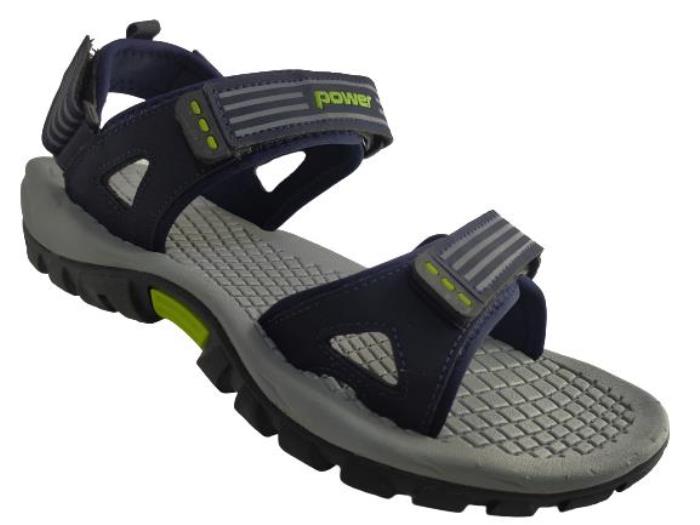 Bata Power Brand Mens Sports Sandal 861-9250 (Navy/Lime)