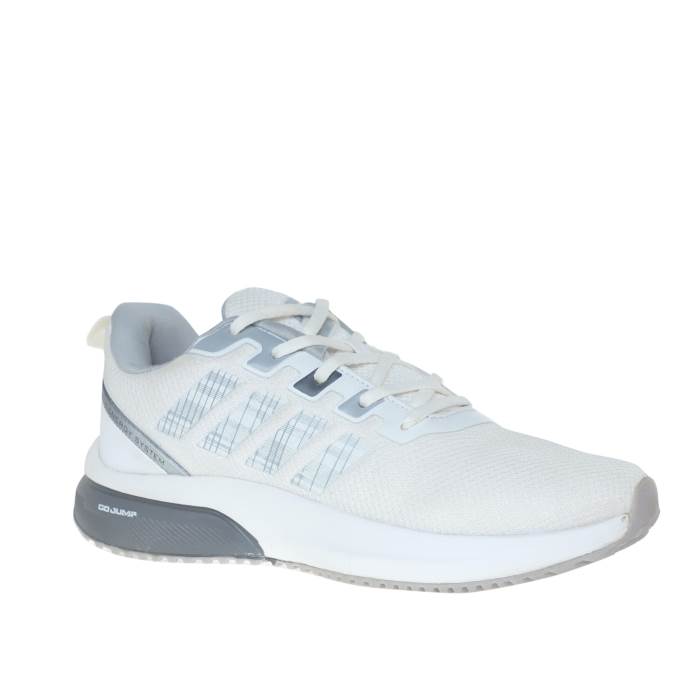 Columbus Brand Mens Casual Running Laced Sports Shoes Atom (White/Grey)