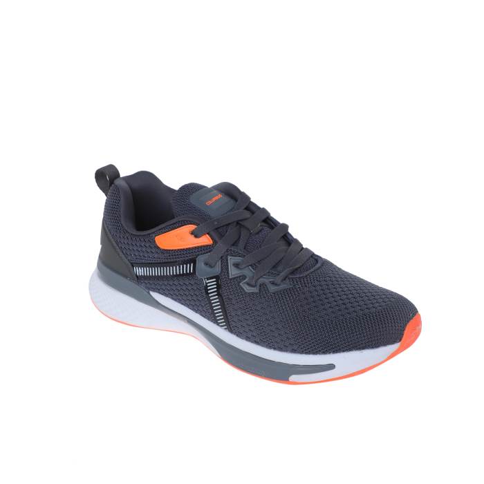 Columbus Brand Mens Casual Running Laced Sports Shoes Breeze (D.Grey/Orange)