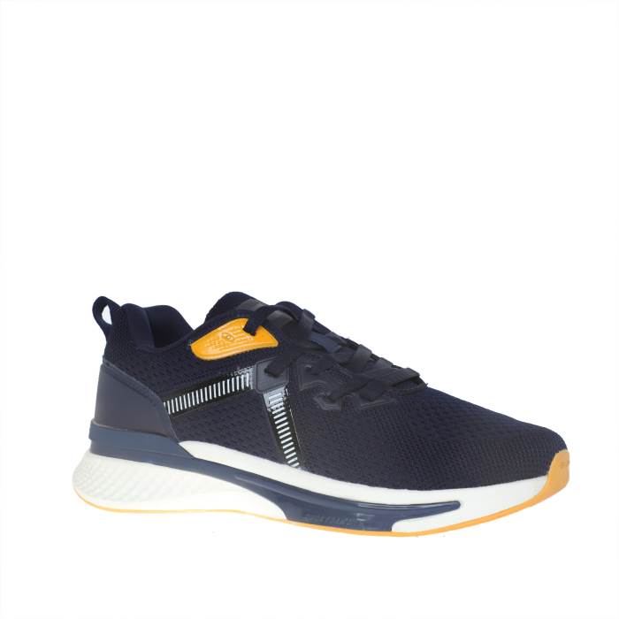 Columbus Brand Mens Casual Running Laced Sports Shoes Breeze (Navy/Mustard)