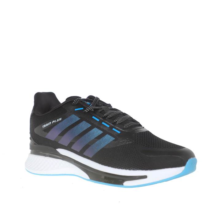 Columbus Brand Mens Casual Running Laced Sports Shoes Pulse (Black/Sky)