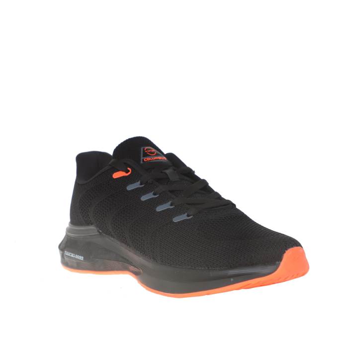 Columbus Brand Mens Casual Running Laced Sports Shoes Sigma (Black/Orange)