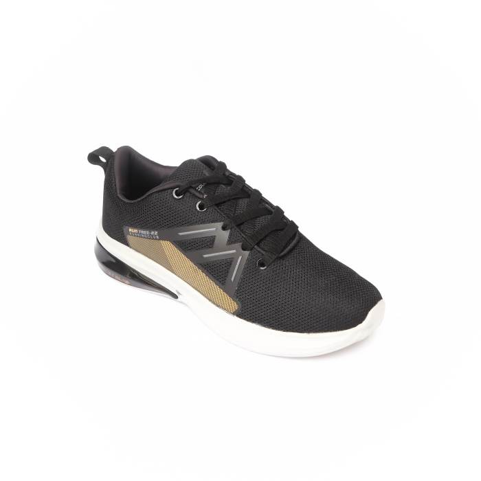 Columbus Brand Mens Casual Running Laced Sports Shoes Solar (Black/Gold)