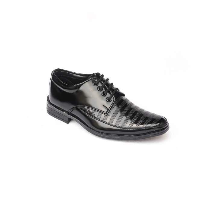 Gorav Brand Kids Boys Laced Dress Up Formal Derby Shoes 022-False (Black)