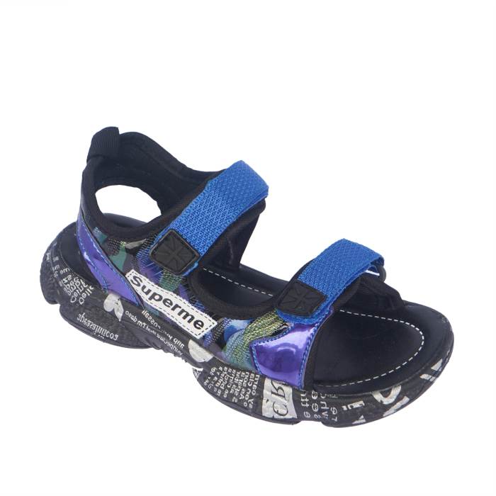Rajashoes Brand Kids Sports Backstrap Sandal /Flipflop / Slipper 5556 (Blue)