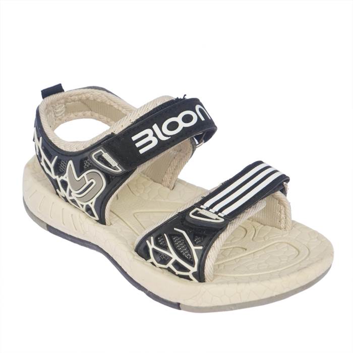 Rajashoes Brand Kids Sports Backstrap Sandal /Flipflop / Slipper BL-1708 (Black)