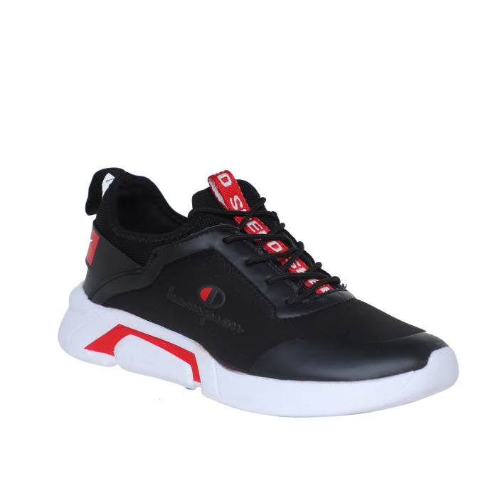 Speed Brand Mens Casual Running Laced Sports Shoes Champion-2 (Black/Red)
