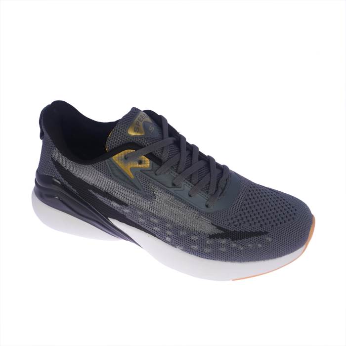 Speed Brand Mens Casual Running Laced Sports Shoes Forex (D.Grey/Black)
