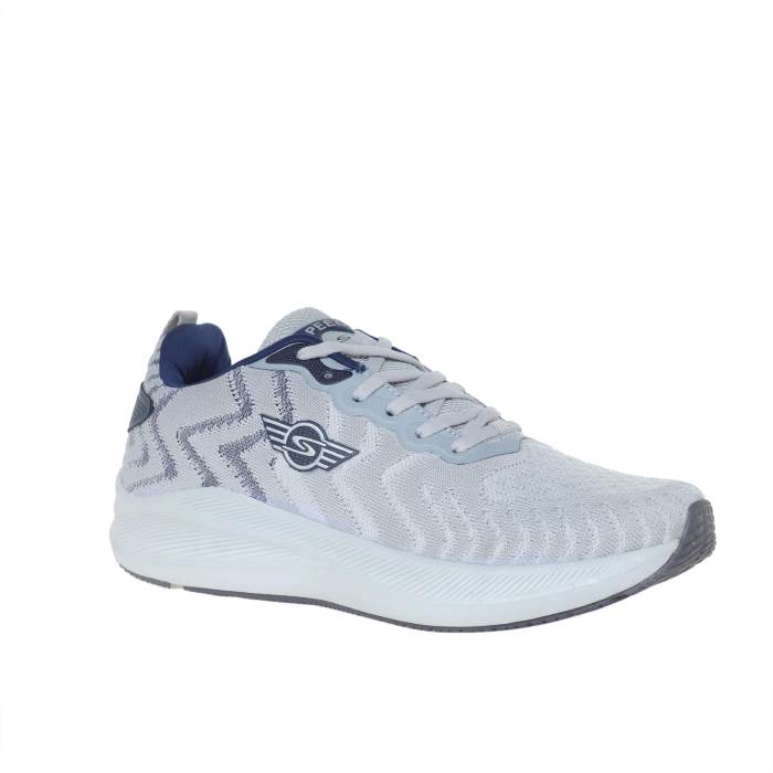 Speed Brand Mens Casual Running Laced Sports Shoes Passion (L.grey/Navy Blue)