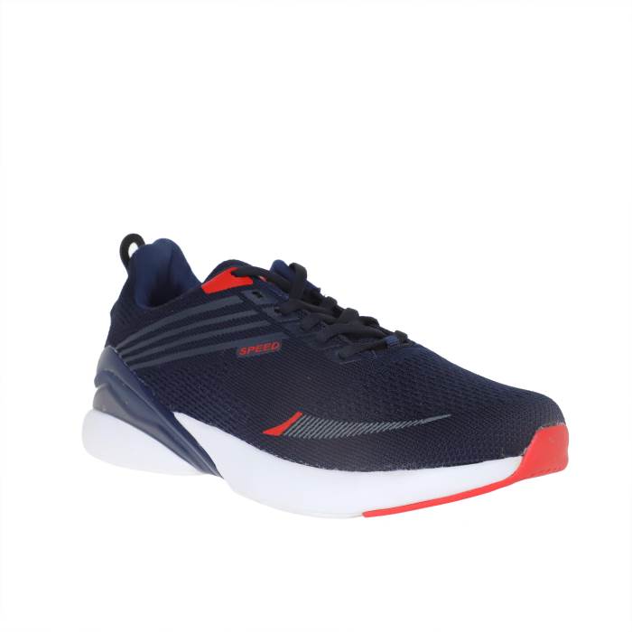 Speed Brand Mens Casual Running Laced Sports Shoes Planet (N.Blue/Red)
