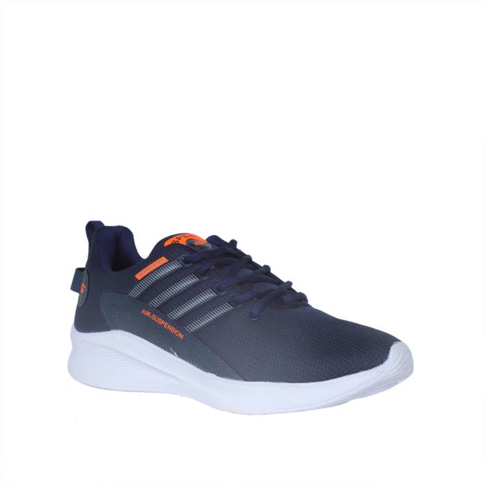 Speed Brand Mens Casual Running Laced Sports Shoes Power (Navy Blue/Orange)