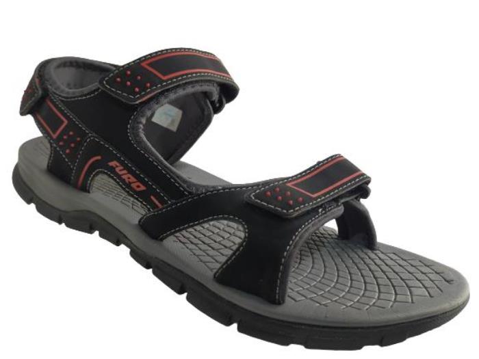 Furo Brand Mens Casual Sports Sandal SM-110 (Black/D.Grey)