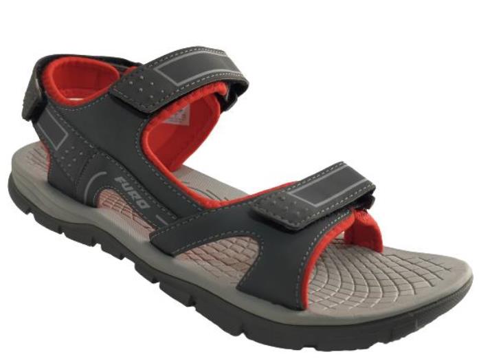 Furo Brand Mens Casual Sports Sandal SM-110 (D.Grey/Red)