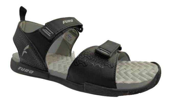 Furo Brand Mens Casual Sports Shoes SM-201 (Black/Grey)