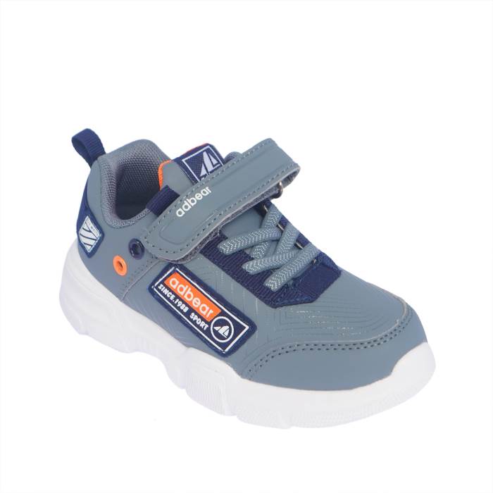 Rajashoes Brand Kids Casual Running Velcro Slipons Sports Shoes 29226 (Grey)