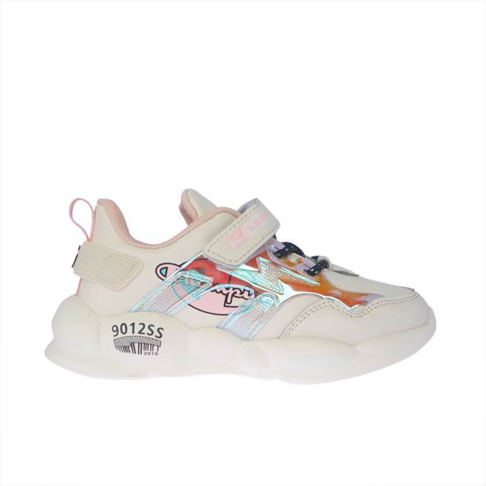 Rajashoes Brand Kids Casual Running Velcro Slipons Sports Shoes 3593 (Beige)