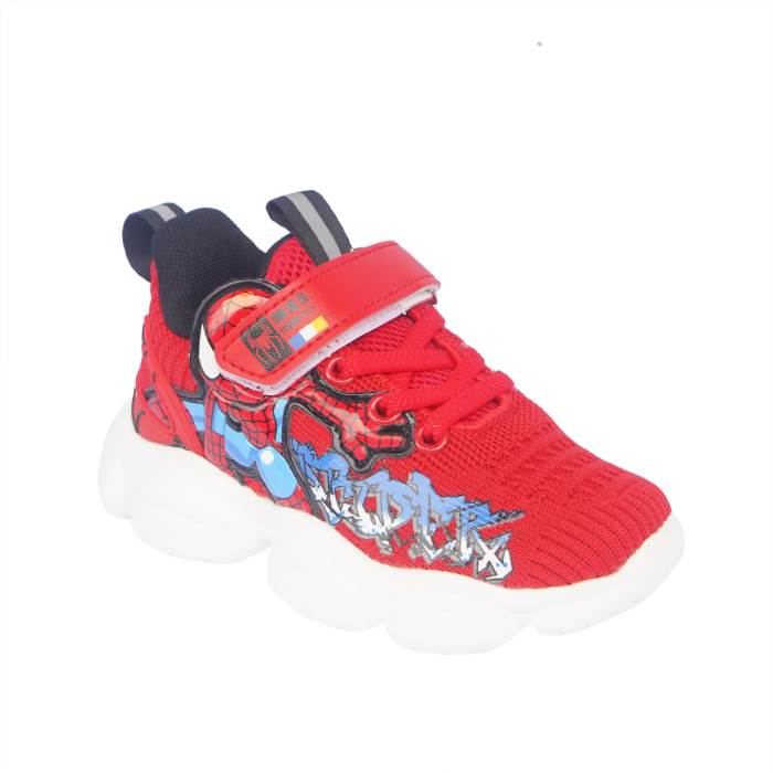 Rajashoes Brand Kids Casual Running Velcro Slipons Sports Shoes 8885 (Red)