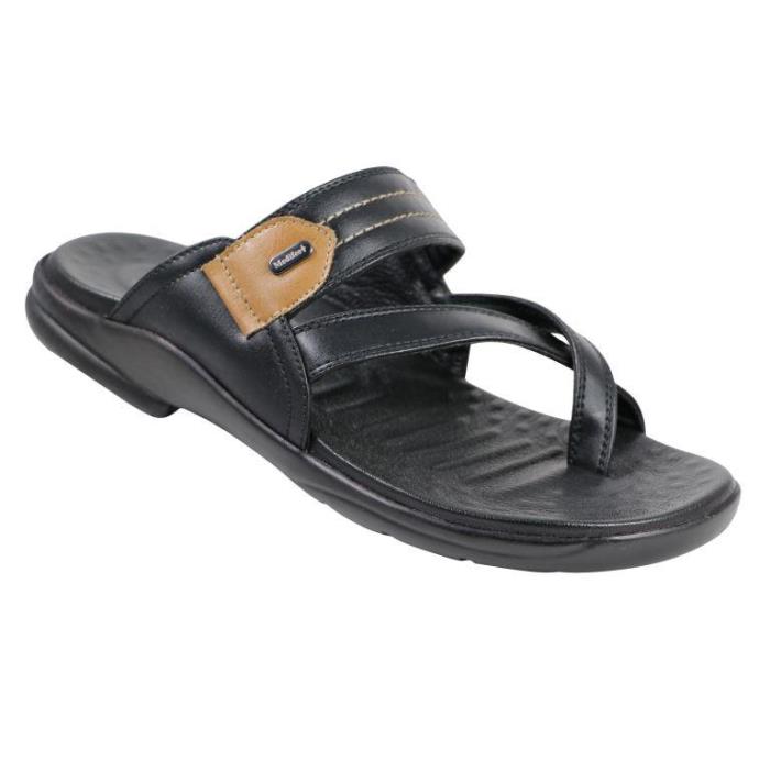 Medifeet Brand Mens ML-675 Orhto & Diabetic Flipflop Slipper (Black)