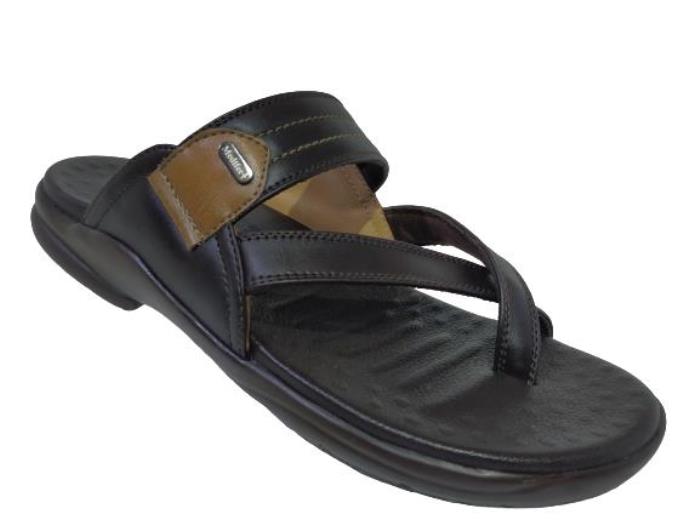 Medifeet Brand Mens ML-675 Orhto & Diabetic Flipflop Slipper (Brown)