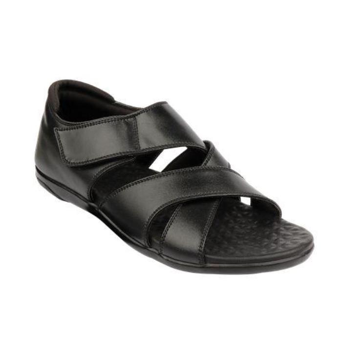 Medifeet Brand Mens MFS-641 Orhto & Diabetic Sandal Black
