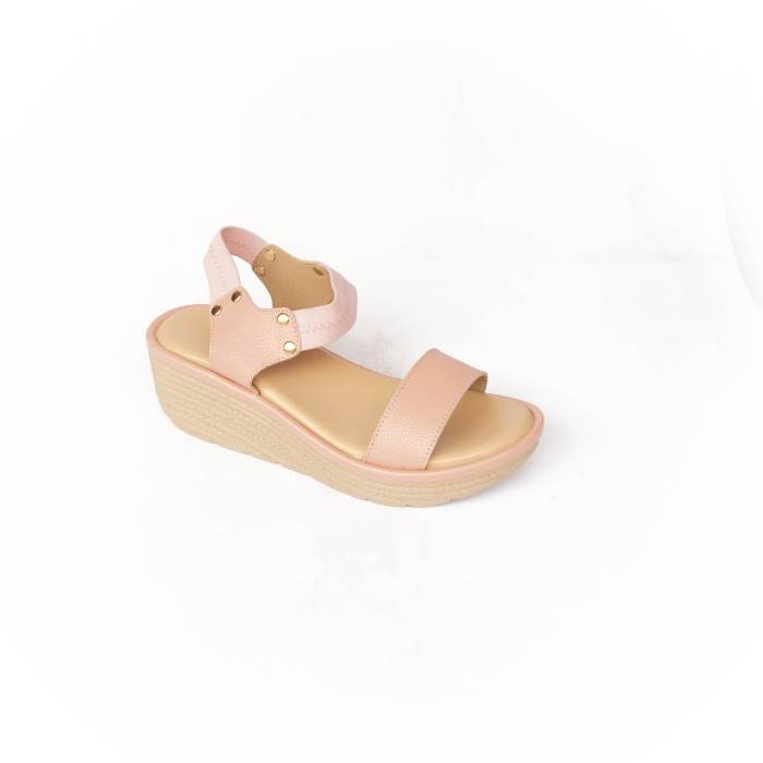 Carrie Brand Womens Casual Wedges Heel Sandal 76081 (Peach)