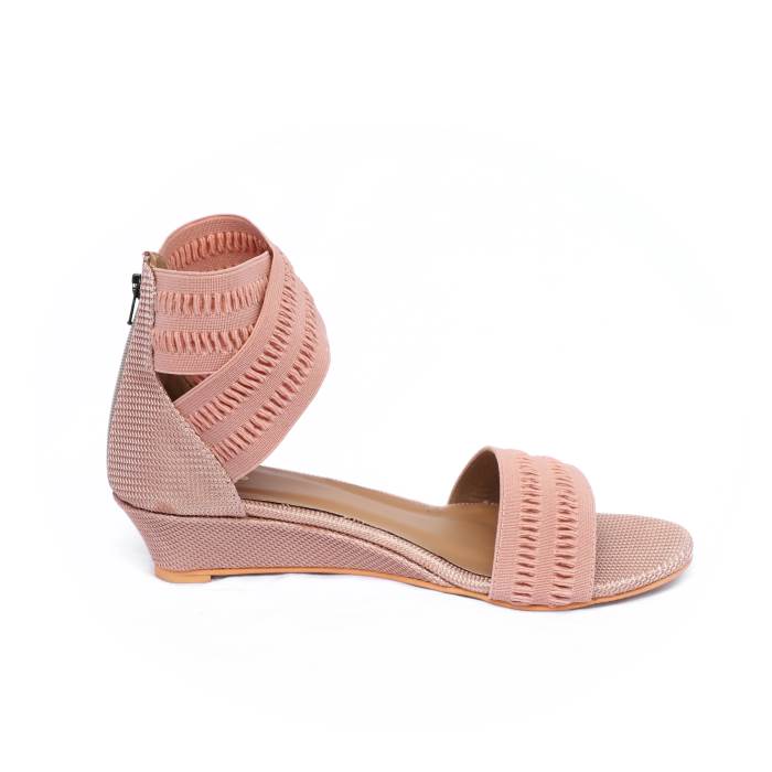 Carrie Brand Womens Backstrap Flat Chain Casual Sandal S23008 (Peach)
