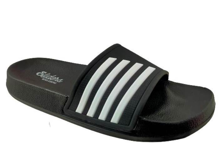 Welcome Brand Adi Sliders Comfertable Flip Flops Slide Slippers for Boys (Black)