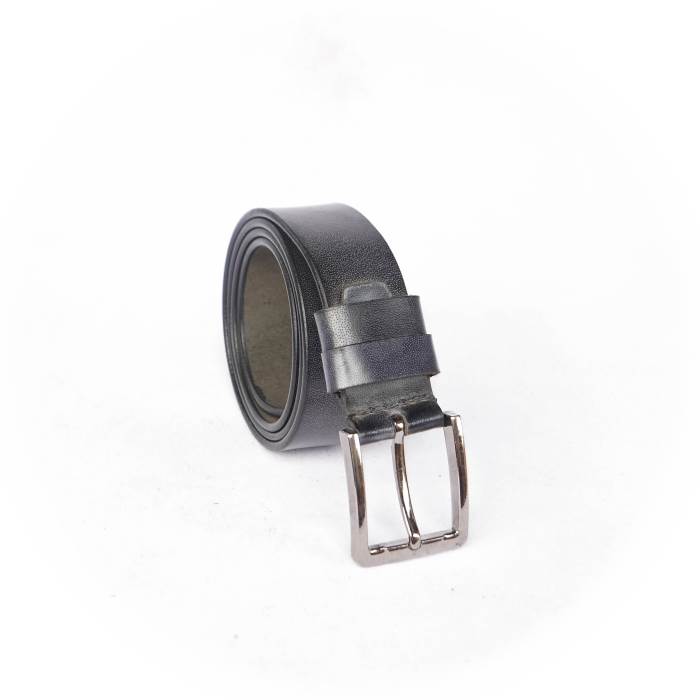 Woops Brand Mens Original Leather Casual Formal Belt 107 (Black)