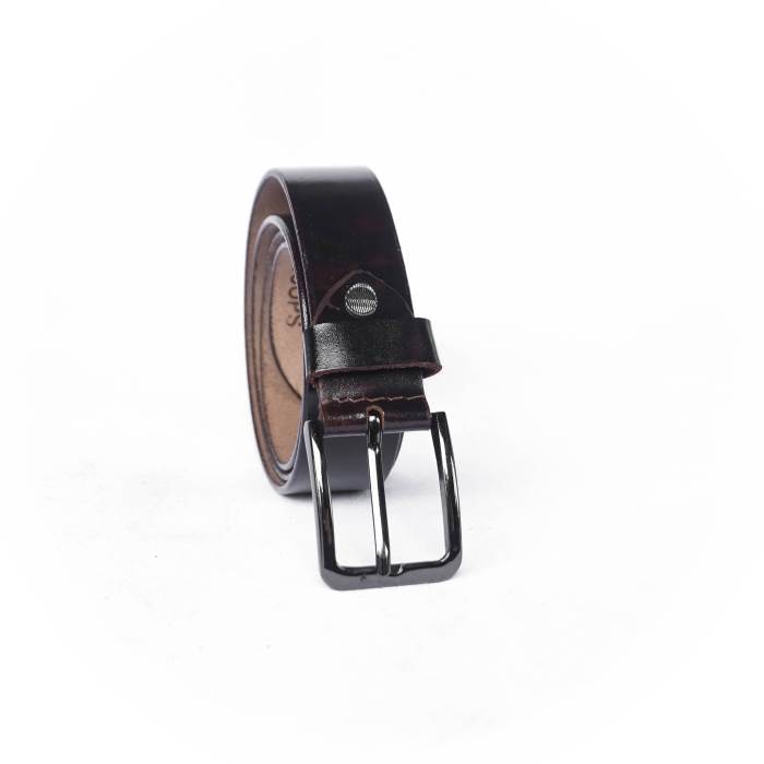 Woops Brand Mens Original Leather Casual Formal Belt 166-2 (Brown)