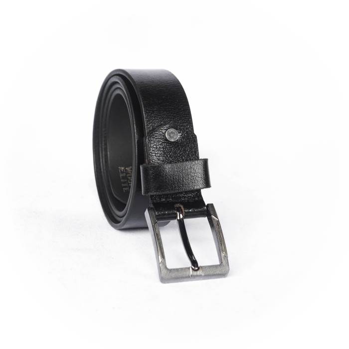 Woops Brand Mens Original Leather Casual Formal Belt 192-1 (Black)