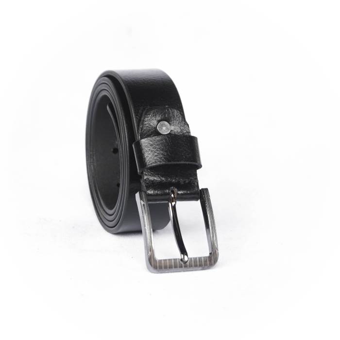 Woops Brand Mens Original Leather Casual Formal Belt 192-2 (Black)