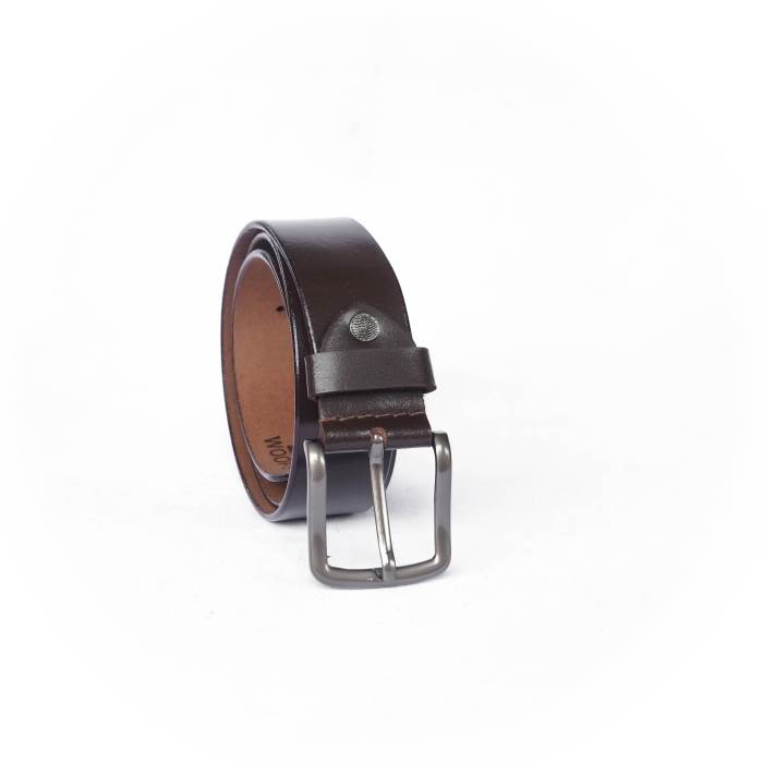 Woops Brand Mens Original Leather Casual Formal Belt 198 (Brown)