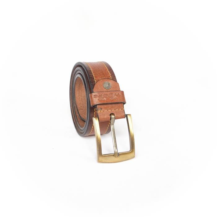 Woops Brand Mens Casual Leather Belt 227 (Tan)
