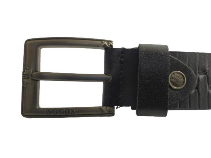 Woods Brand Men`s 7-Belt Formal Belt (Black)