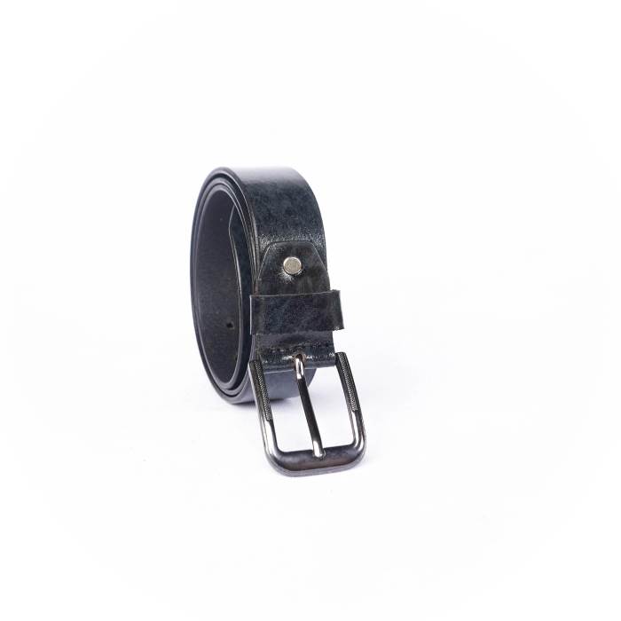 Woops Brand Mens Original Leather Casual Formal Belt 77-2 (Black)