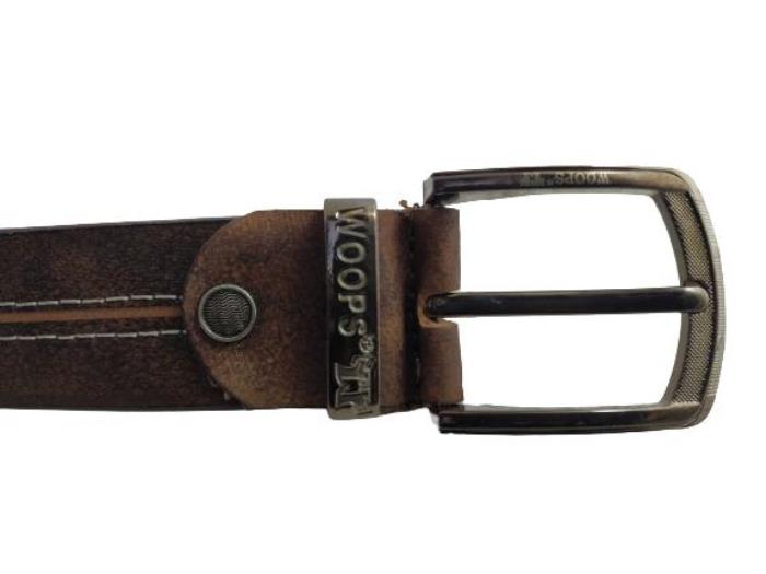 Woops Brand Men`s Belt-14 Casual Formal Belt (Brown)