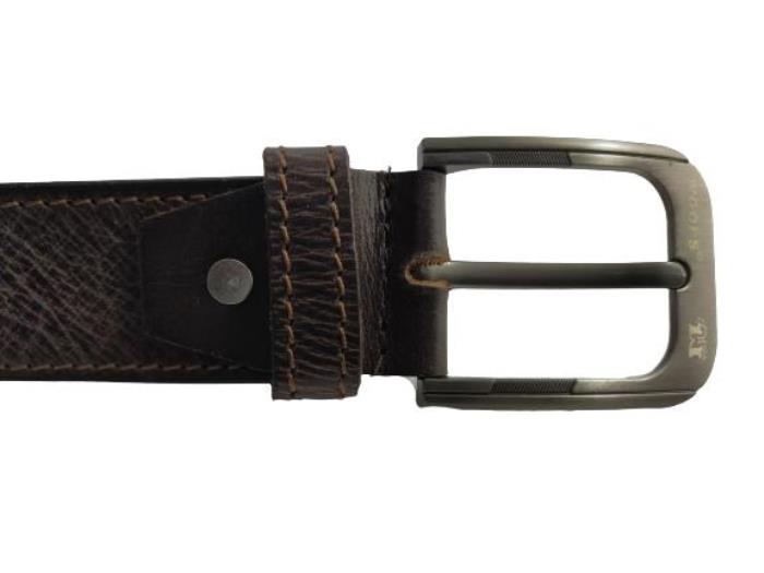 Woops Brand Men`s Krunchy Milled Formal Belt (Brown)
