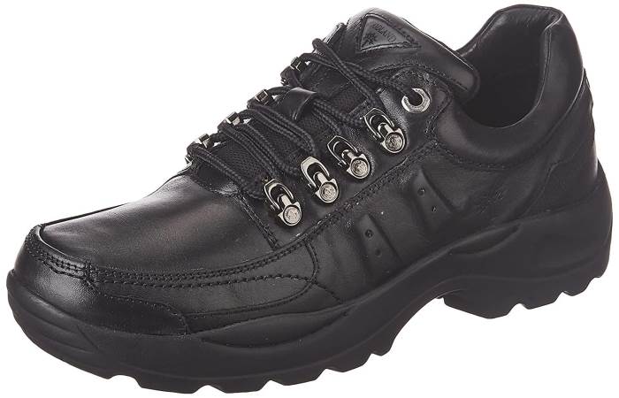 Woodland Brand Mens Casual Leather Shoes GC 3585119 (Black)
