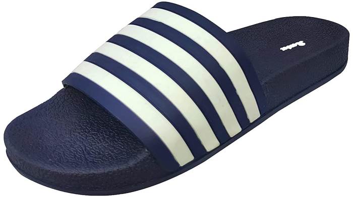 Bata Brand Womens Original Scoll Slides Slipper Flipflop 571-9863 (Blue)
