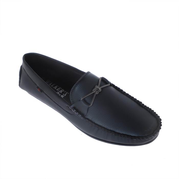 Walkers Brand Mens Non Leather Slipons Casual Loafers 1014 (Black)