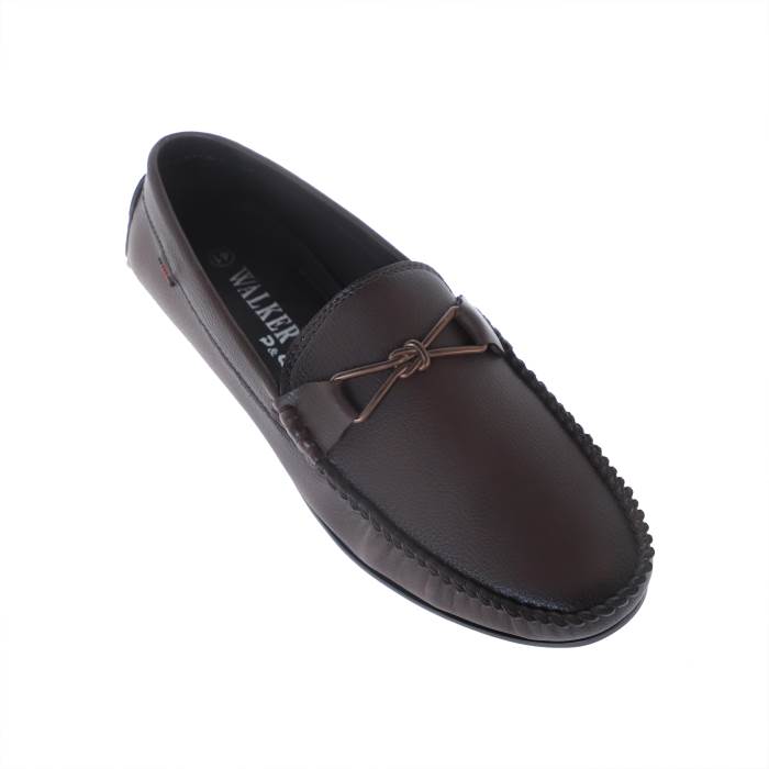 Walkers Brand Mens Non Leather Slipons Casual Loafers 1014 (Brown)