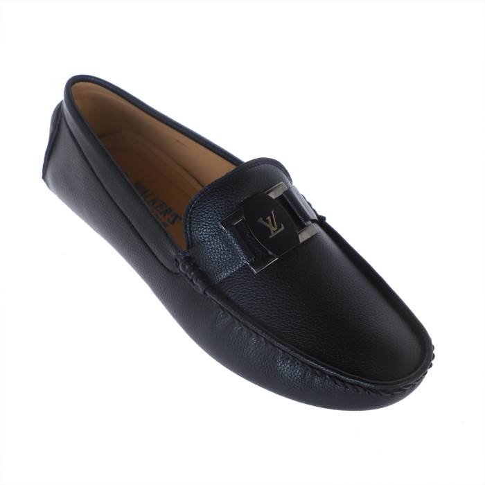 Walkers Brand Mens Non Leather Slipons Casual Loafers 1992 (Black)