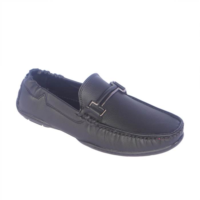 Walkers Brand Mens Slipons Non Leather Casual Loafers Shoes 5701 (Black)