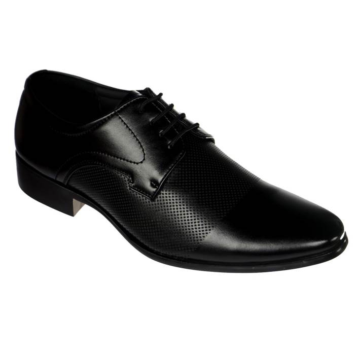 Shooez Brand Mens Laced Dress Up Formal Derby Shoes  2102 (Black)
